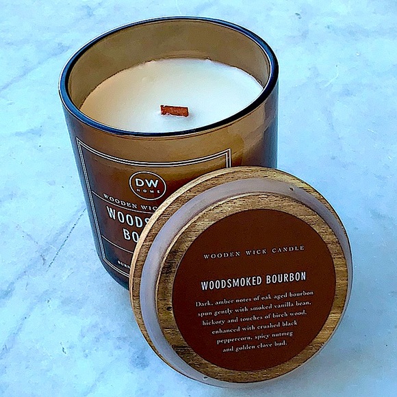 DW HOME CANDLE WOODSMOKED BOURBON WOODEN WICK SCENTED 40 HRS NEW - Picture 3 of 4